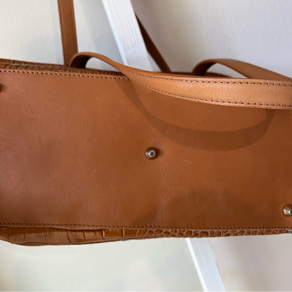 Valentina | Brown Faux Crocodile Bag - Picture 10 of 11